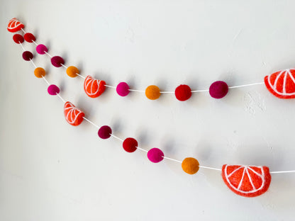 Pink & Orange Slice Garland