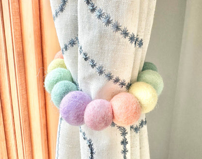 Pastel Rainbow Curtain Ties