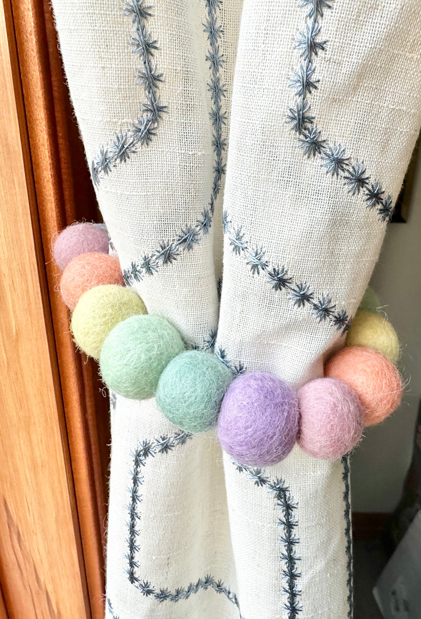 Pastel Rainbow Curtain Ties