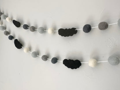 Spooky Grays Bat Garland