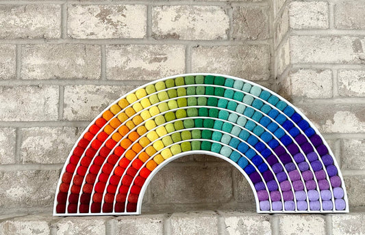 Ombre Rainbow Felt Ball Rainbow