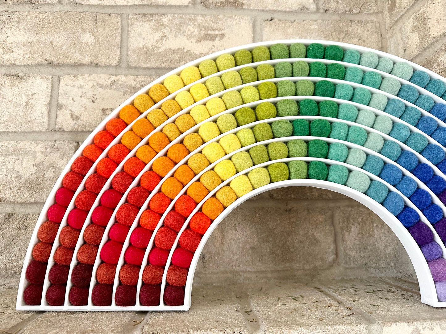 Ombre Rainbow Felt Ball Rainbow
