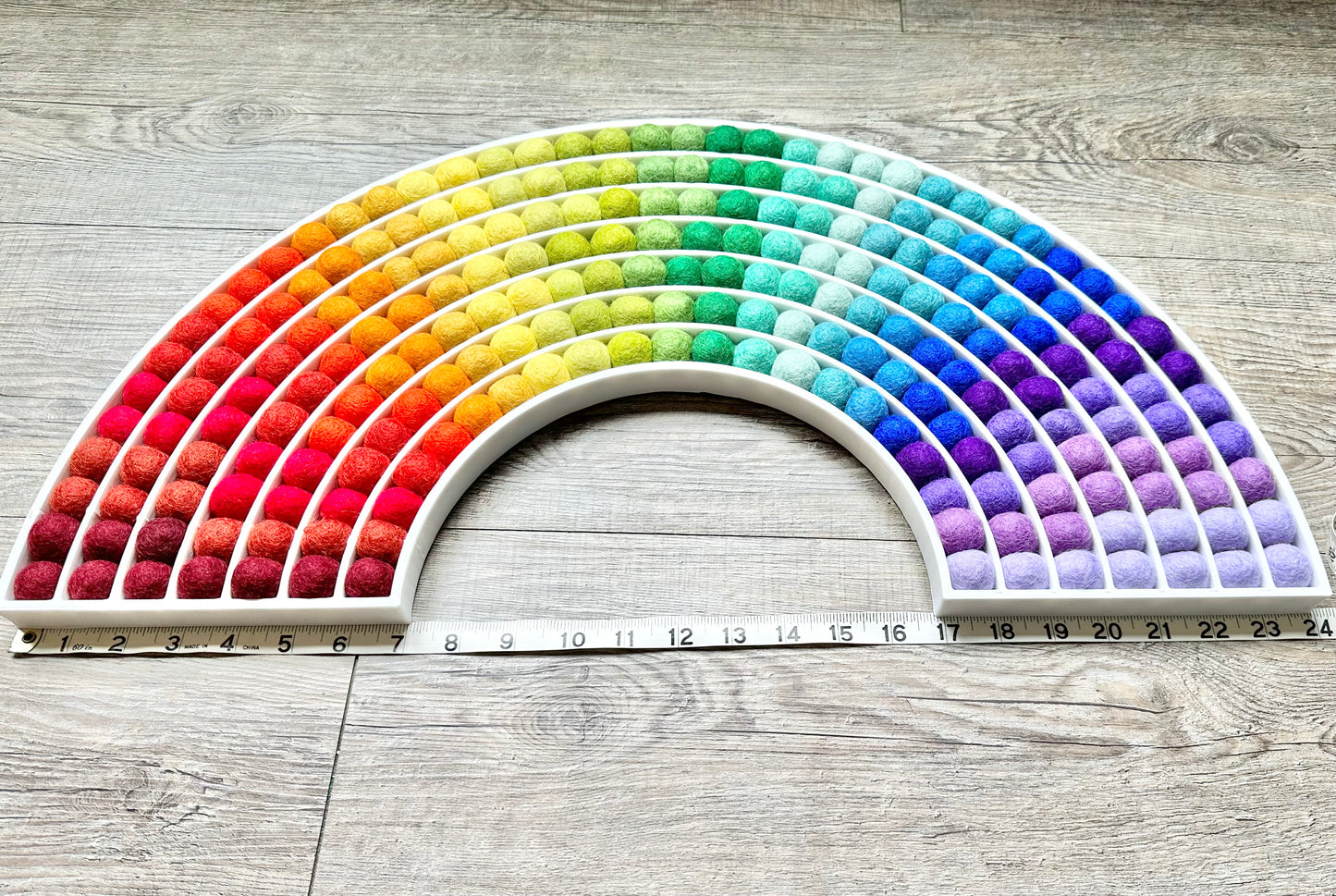 Ombre Rainbow Felt Ball Rainbow