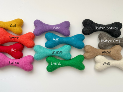 Large Solid Wool Dog Bones