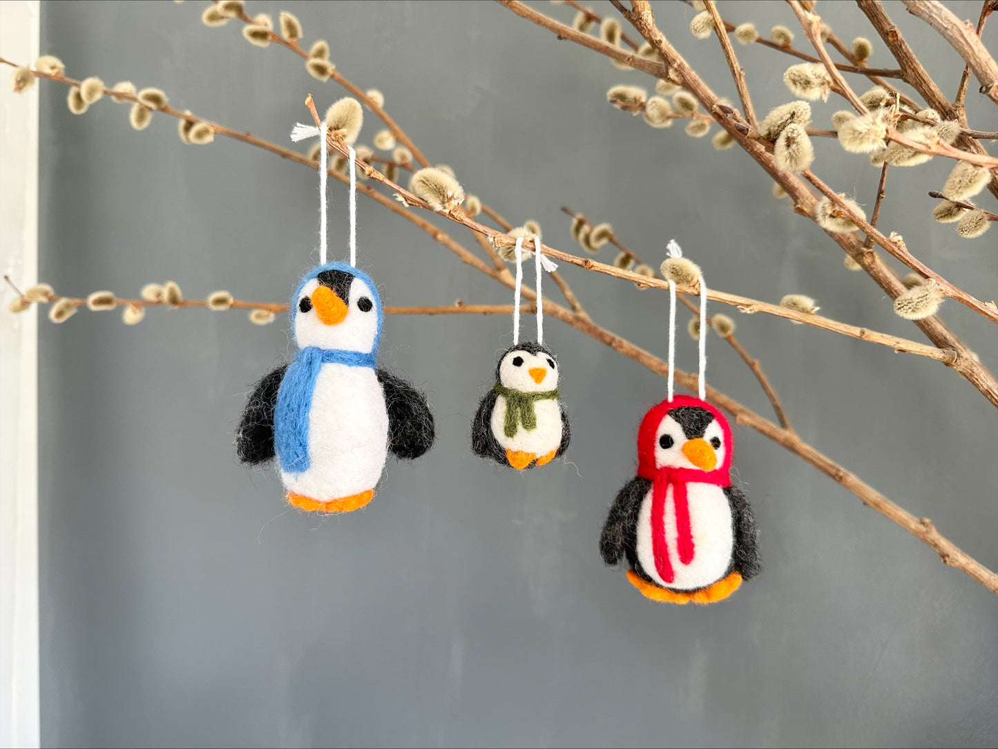 Penguin Felted Ornaments