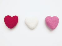 Red & White Heart Curtain Ties - Redheadnblue