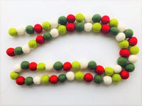 Best Seller Christmas Felt Ball Garland - Redheadnblue