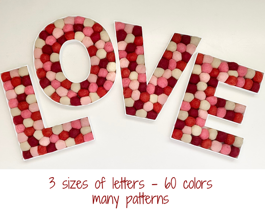 LOVE Felt Ball Letters