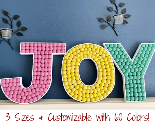 Easter JOY Felt Ball Letters