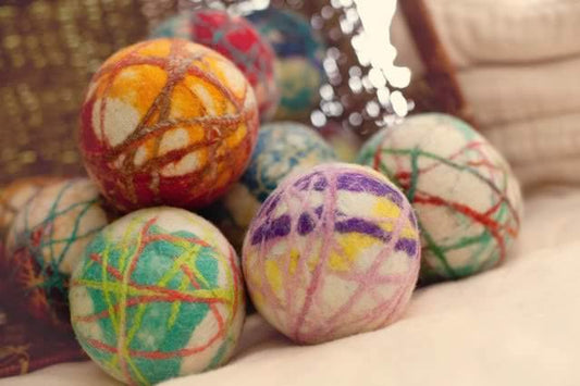 Tie Dye Stripe Dryer Balls - Redheadnblue