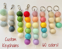 Custom Felt Ball Keychain