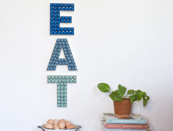 EAT Felt Ball Letters