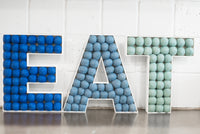EAT Felt Ball Letters