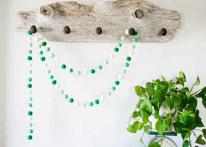 Mint Gradient Felt Ball Garland