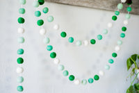 Mint Gradient Felt Ball Garland