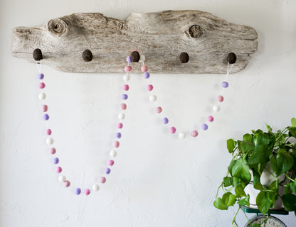 Soft Lavender Felt Ball Garland