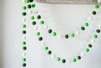Bright Saint Patrick Felt Ball Garland