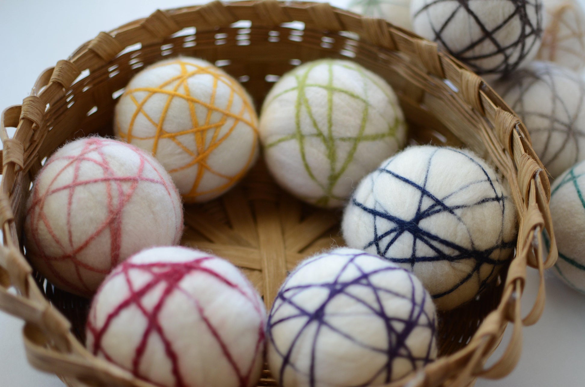 Rainbow Stripe Dryer Balls - Redheadnblue