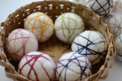 Rainbow Stripe Dryer Balls - Redheadnblue