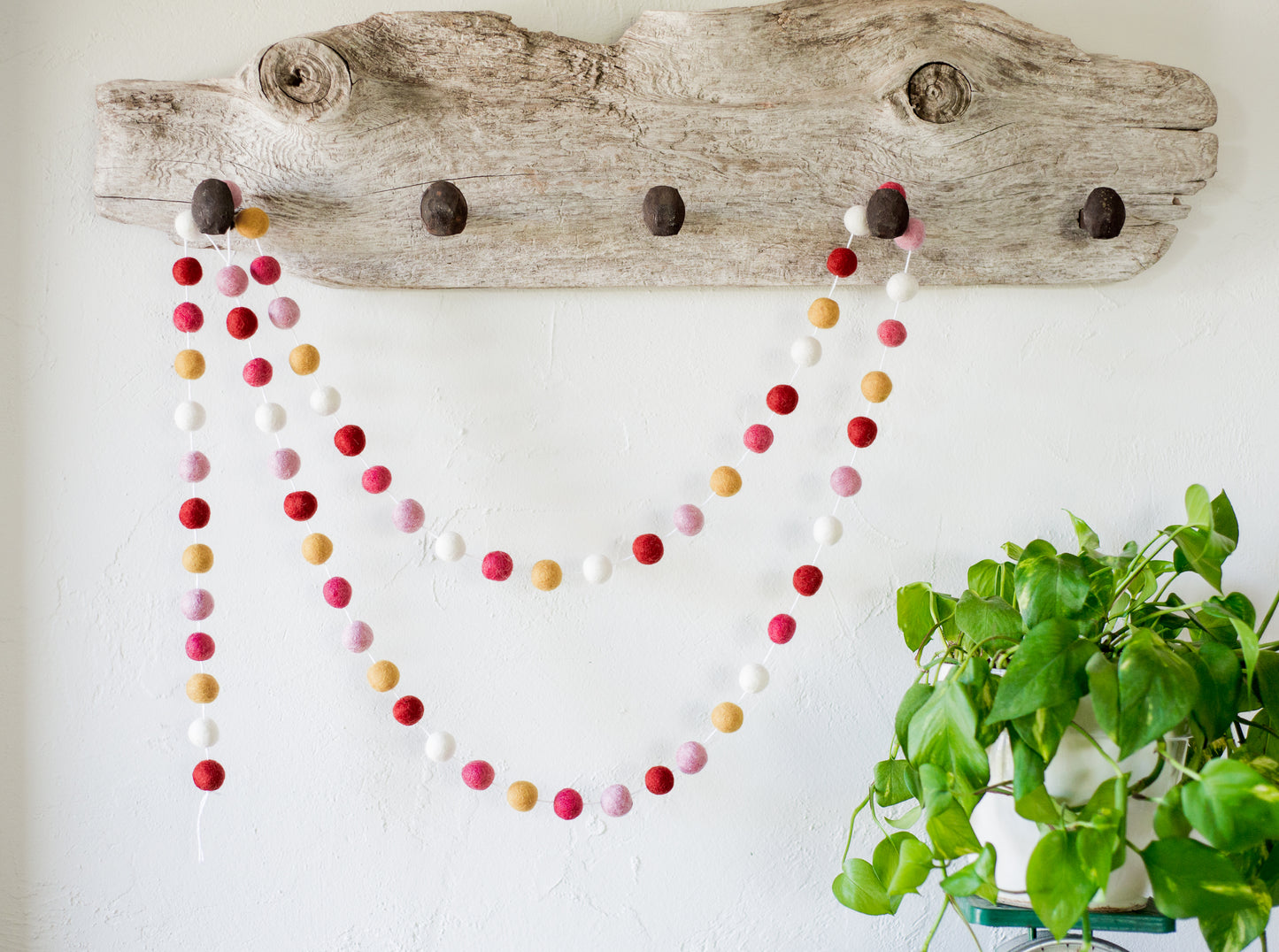 Summer Berry Felt Ball Garland