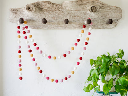 Summer Berry Felt Ball Garland