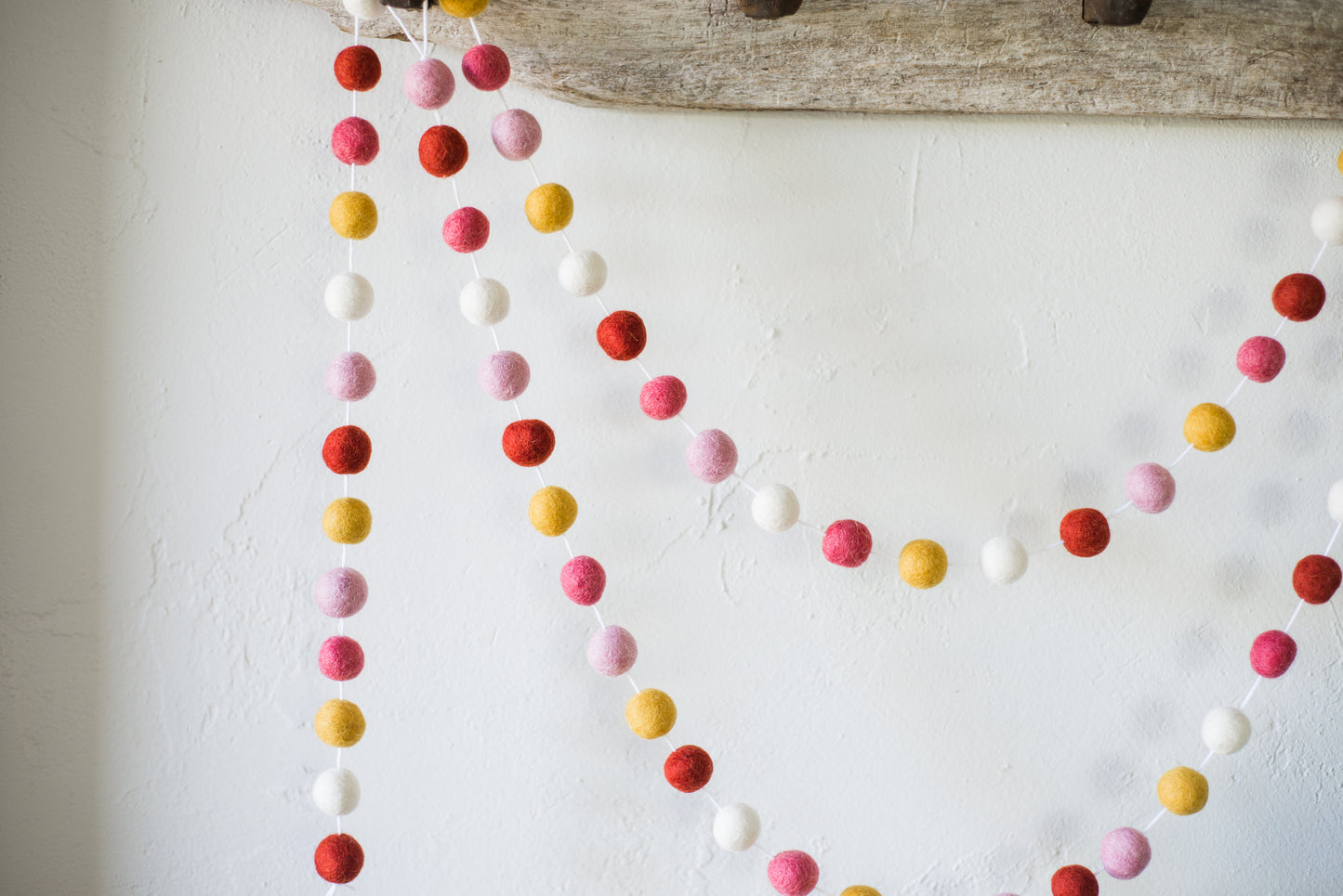 Summer Berry Felt Ball Garland