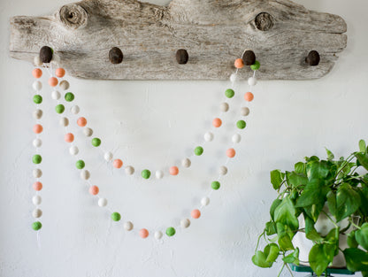 Georgia Peach Felt Ball Garland