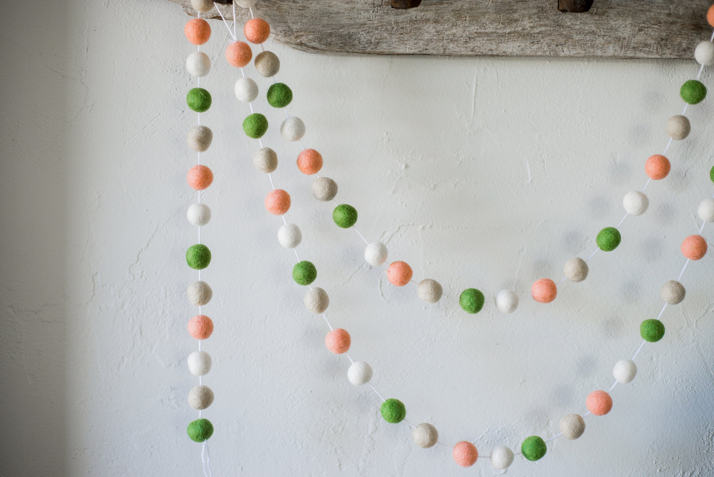 Georgia Peach Felt Ball Garland