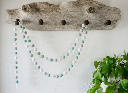 Turquoise Gradient Felt Ball Garland