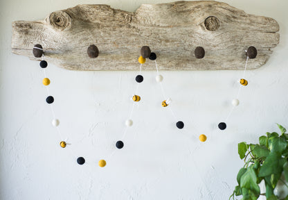 Felt Bumble Bee Garland