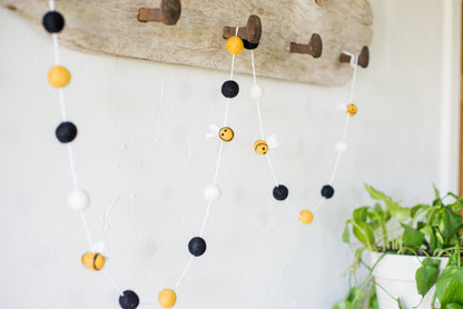 Felt Bumble Bee Garland