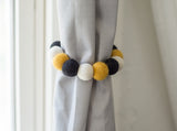 Bumble Bee Inspired Curtain Ties