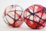 Red Stripe Dryer Balls - Redheadnblue