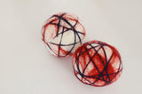 Red Stripe Dryer Balls - Redheadnblue