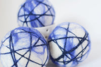Sapphire Stripe Dryer Ball - Redheadnblue