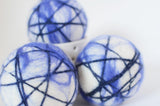 Sapphire Stripe Dryer Ball - Redheadnblue