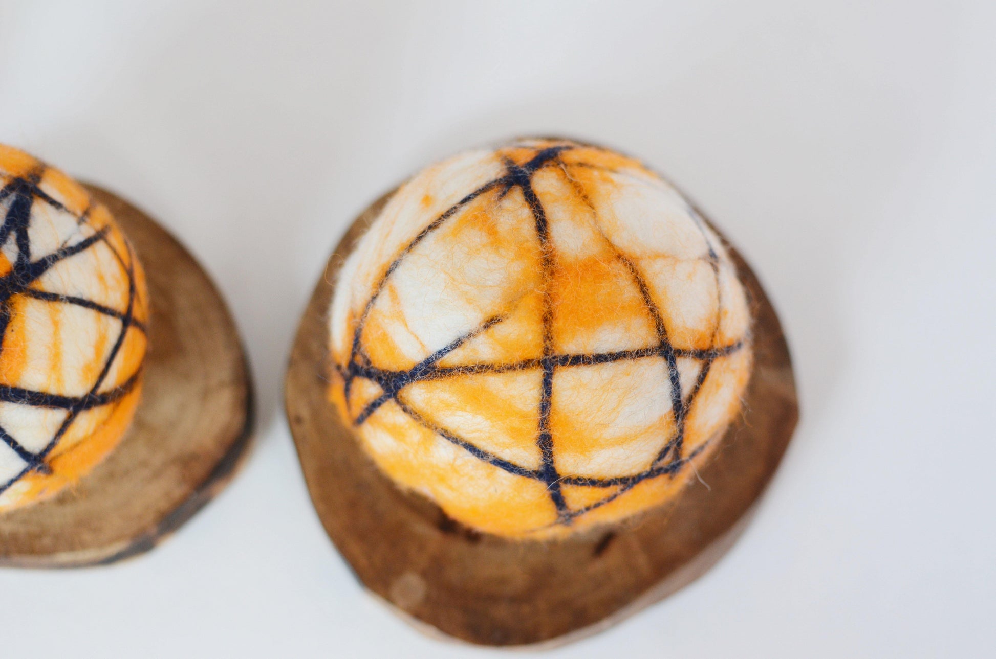 Orange Stripe Dryer Balls - Redheadnblue