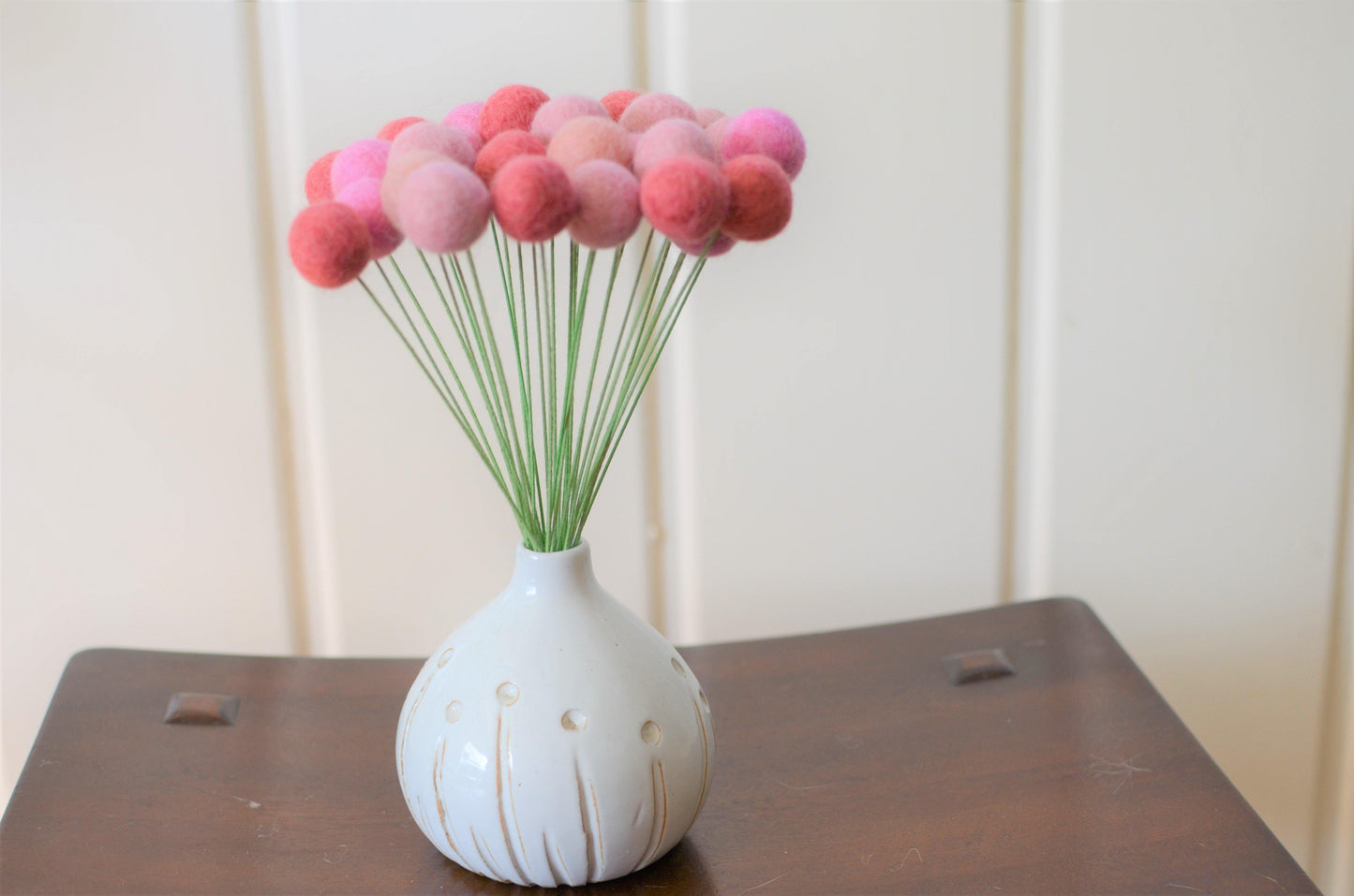 Shades of Pink Felt Ball Bouquet - Redheadnblue