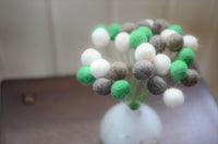 St. Patrick's Felt Ball Bouquet - Redheadnblue