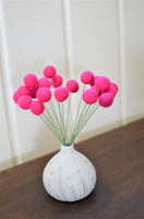 Hot Pink Felt Ball Bouquet - Redheadnblue