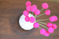 Hot Pink Felt Ball Bouquet - Redheadnblue