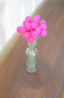 Hot Pink Felt Ball Bouquet - Redheadnblue