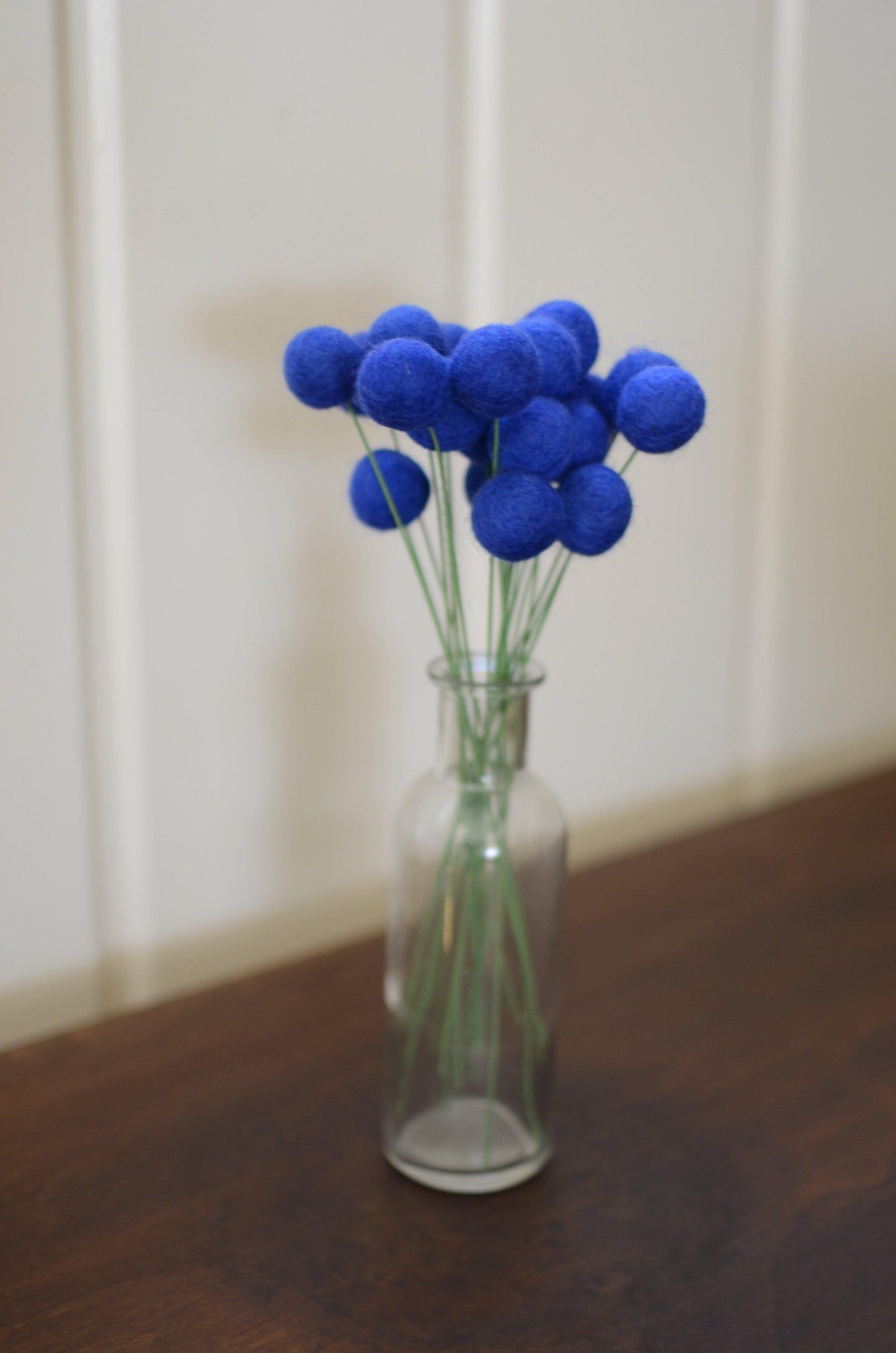 Sapphire Felt Ball Bouquet - Redheadnblue