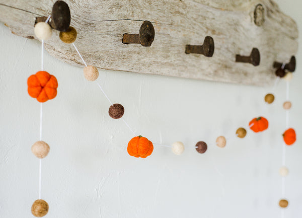 Dark Pumpkin & Neutrals Garland