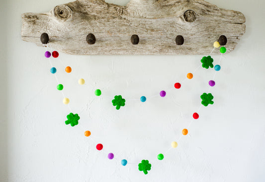 Rainbow Shamrock Garland