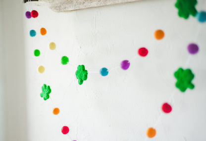 Rainbow Shamrock Garland