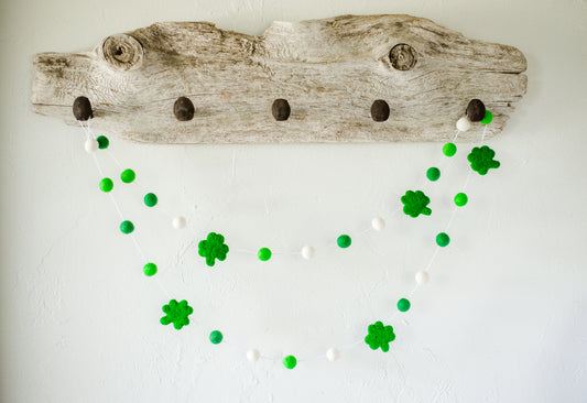 Shades of Green Shamrock Garland