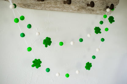 Shades of Green Shamrock Garland