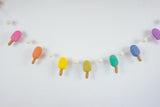 Rainbow Wool Popsicle Garland