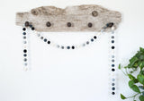 Black to White Ombre Felt Ball Garland - Redheadnblue